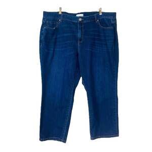 Lane Bryant Jeans Mid Rise Girlfriend Crop Flexmagic Waist Women’s Size 22